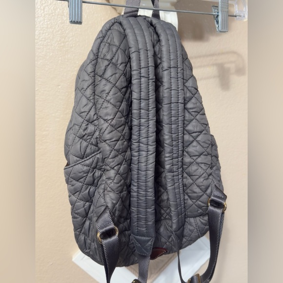 MZ Wallace Gray Quilted Backpack with Metallic Hardware - Picture 7 of 17